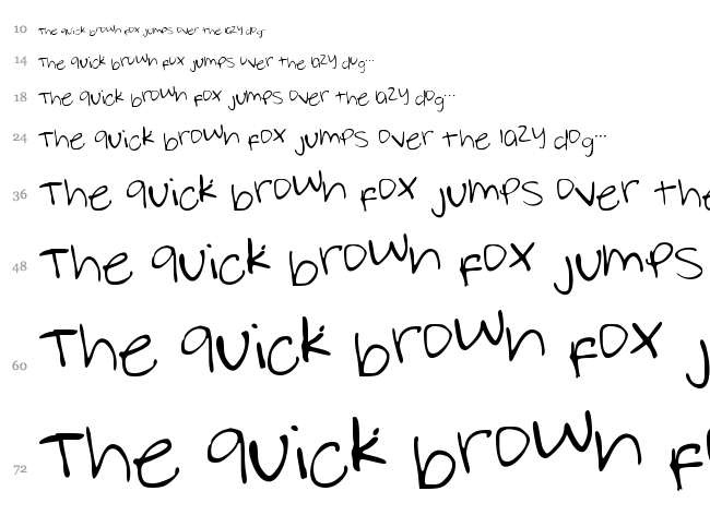 Typing Dazedd font waterfall